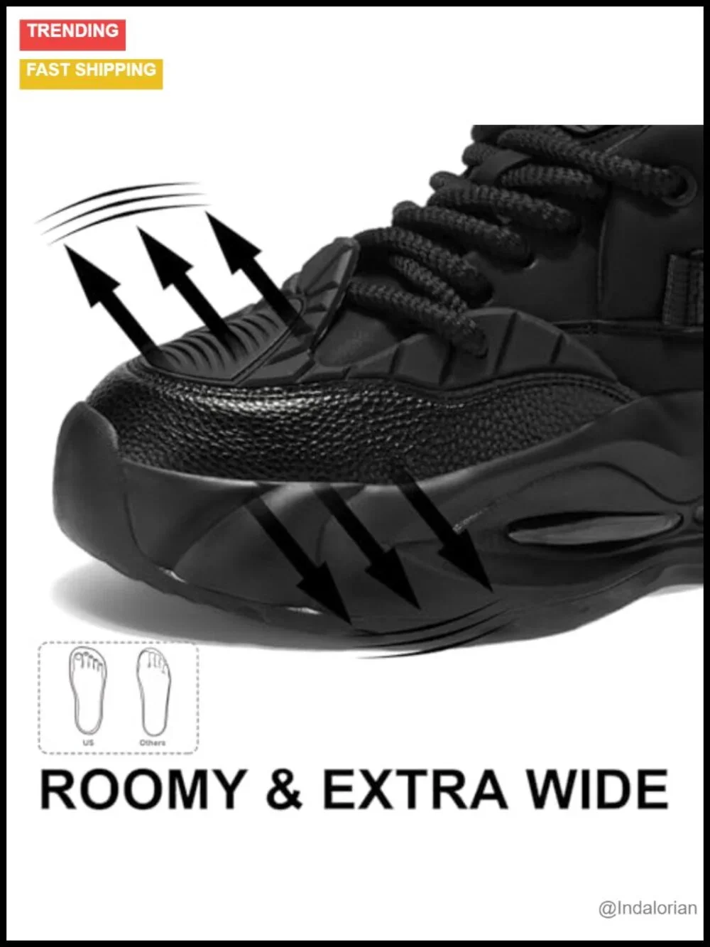 Men's Platform Sneakers Chunky Fashion Casual Non Slip Round Toe Lace Up Faux